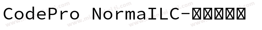 CodePro NormaILC字体转换